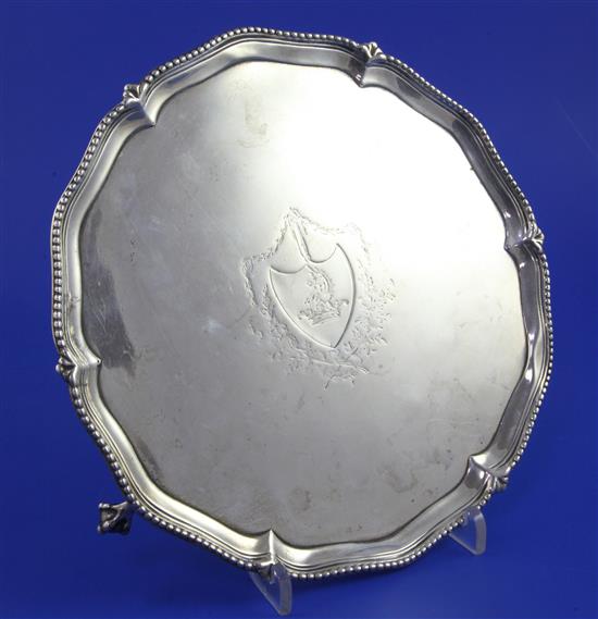 A George III silver waiter by Crouch & Hannam, 15 oz.